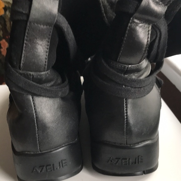 A7EIJE leather and shearling boots - Picture 7 of 10